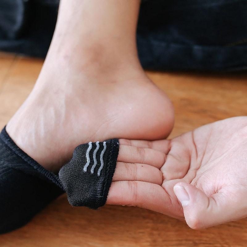 Vớ Lười Nam Mẫu 3 Sọc Ngang, Tất nam đi Giày Lười cotton có đệm cao su chống tuột FIVE-LUOI-SOCNGANG