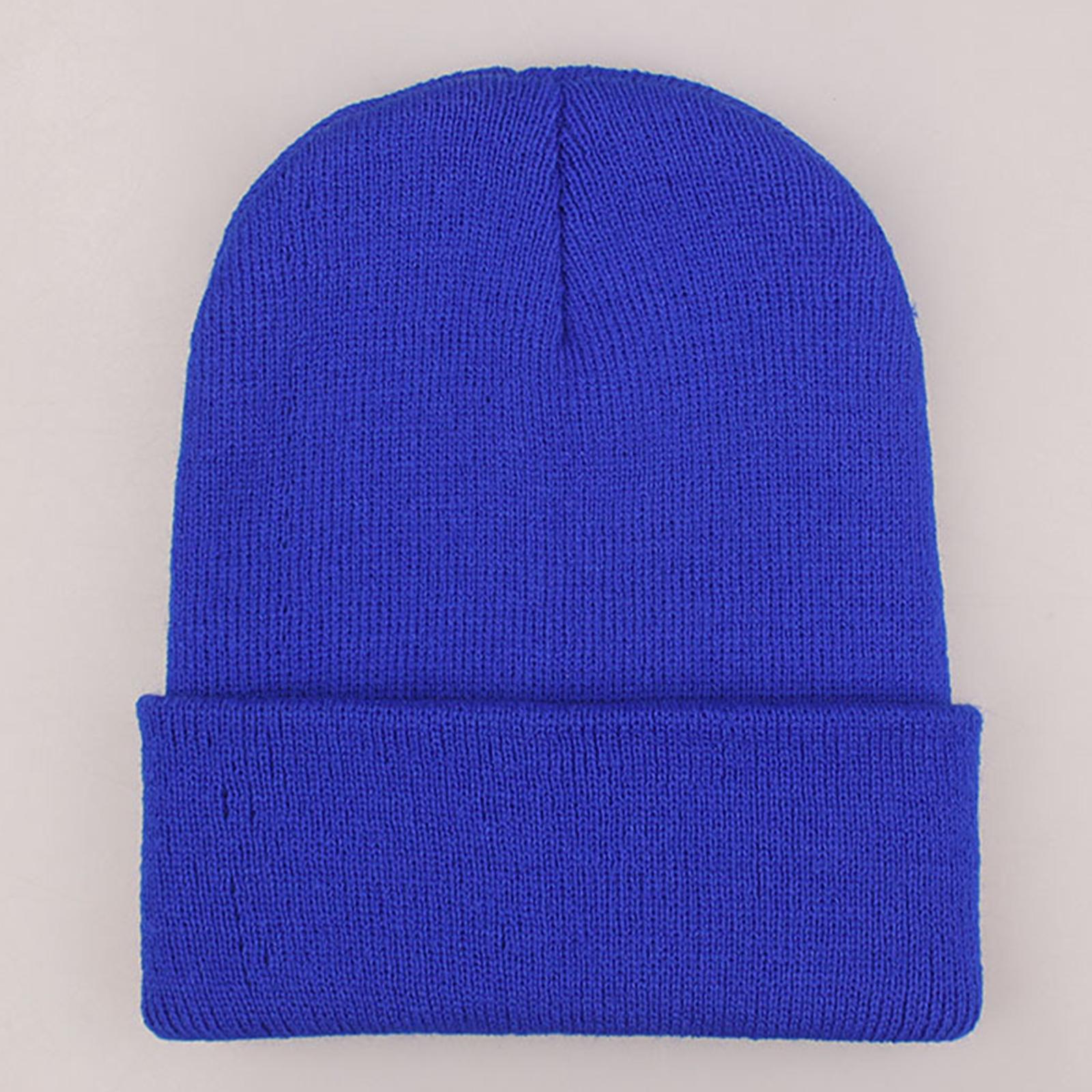 Women Men Warm Hat Winter Knitted Skull Cap Ski Beanie Cap Head Wrap