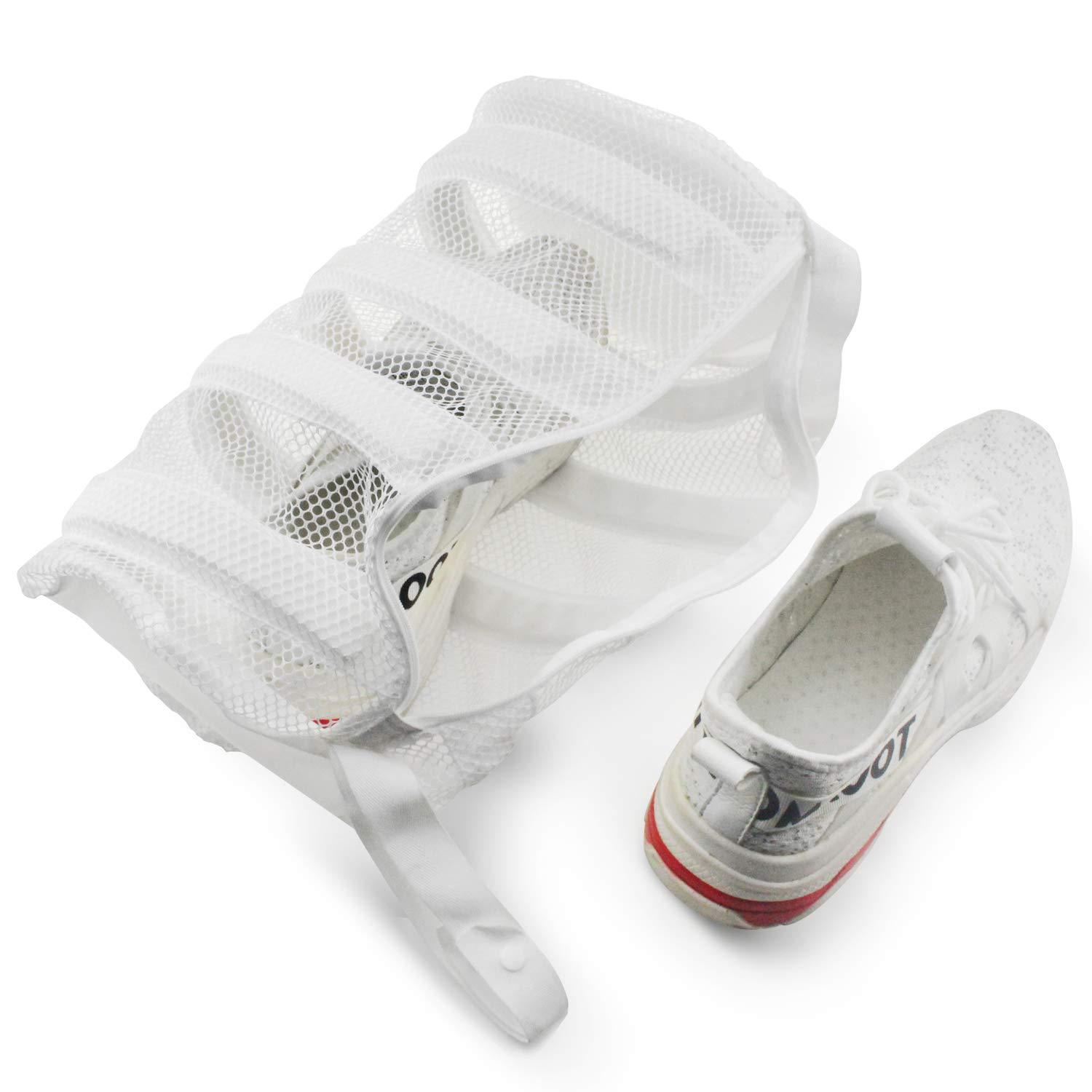 2 mảnh mạng giặt cho giày/giày sneaker giày cho máy giặt túi giặt bằng dây kéo với túi đựng túi đựng đồ giặt, túi bảo vệ quần áo để lưu trữ và chuyến đi