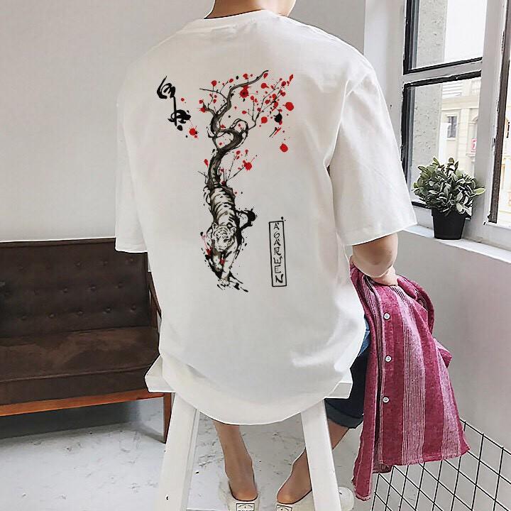 Áo Tay Lỡ UNISEX Hổ Thư Pháp Nhật Bản