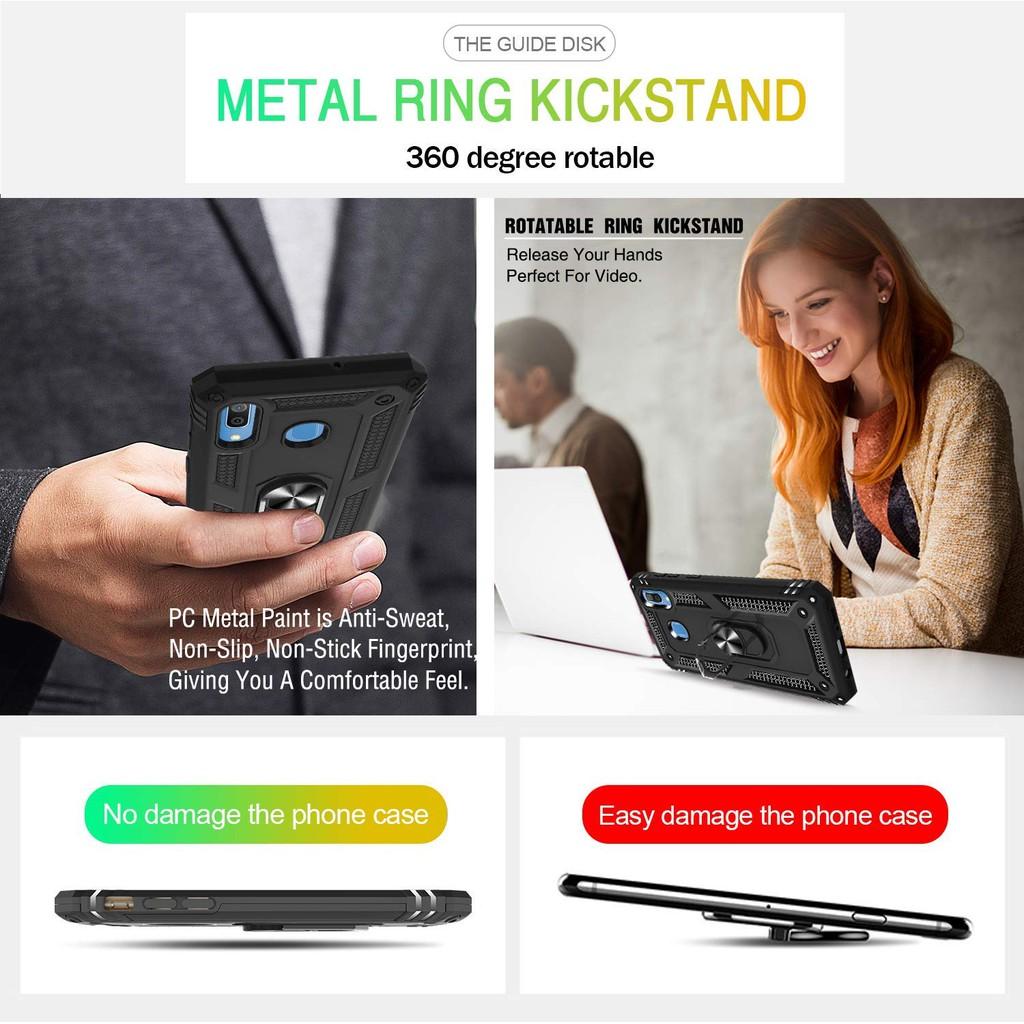 Ốp lưng cho Samsung A30 chống sốc 2 lớp kèm nhẫn iring làm giá đỡ