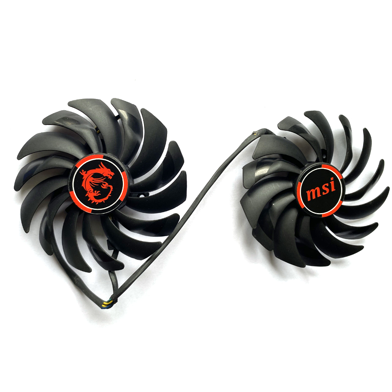 Hình ảnh Quạt làm mát GPU 2PCS 95mm PLD10010S12HH 4PIN RX580 cho Card đồ họa GTX 960 GTX980Ti GAMING GTX 950 GTX 1060 1080 470 GAMING