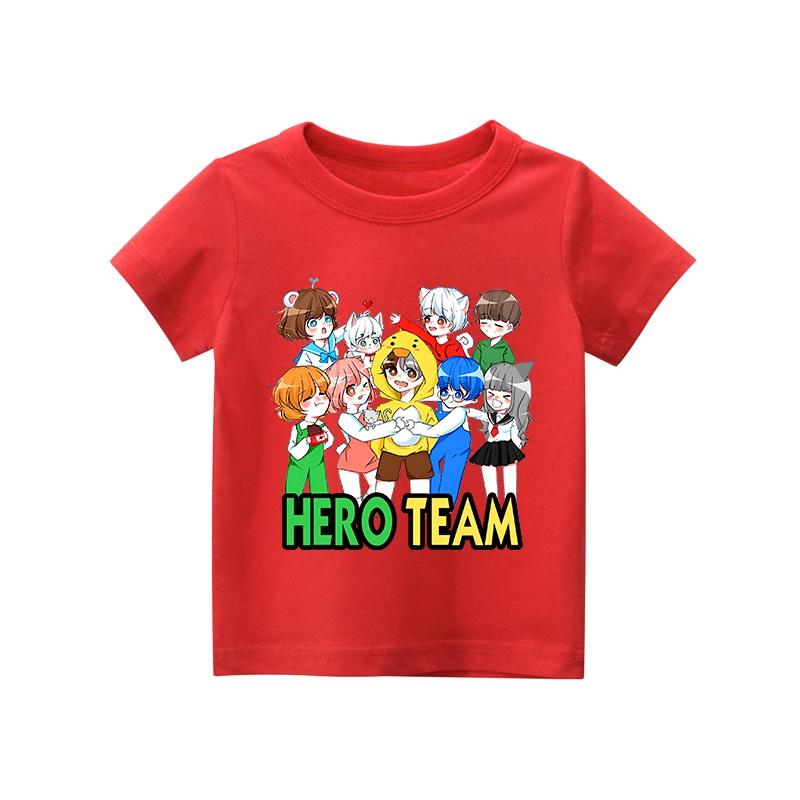 Áo thun trẻ em HERO TEAM 6, 8 màu áo, đầy đủ size có big size, MÀU KHÁC NHẮN TIN SHOP