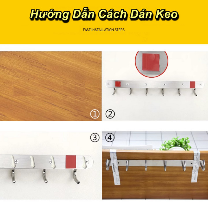Móc Treo Dụng Cụ Dưới Tủ Bếp Nordic Germany Inox 304 - Home and Garden