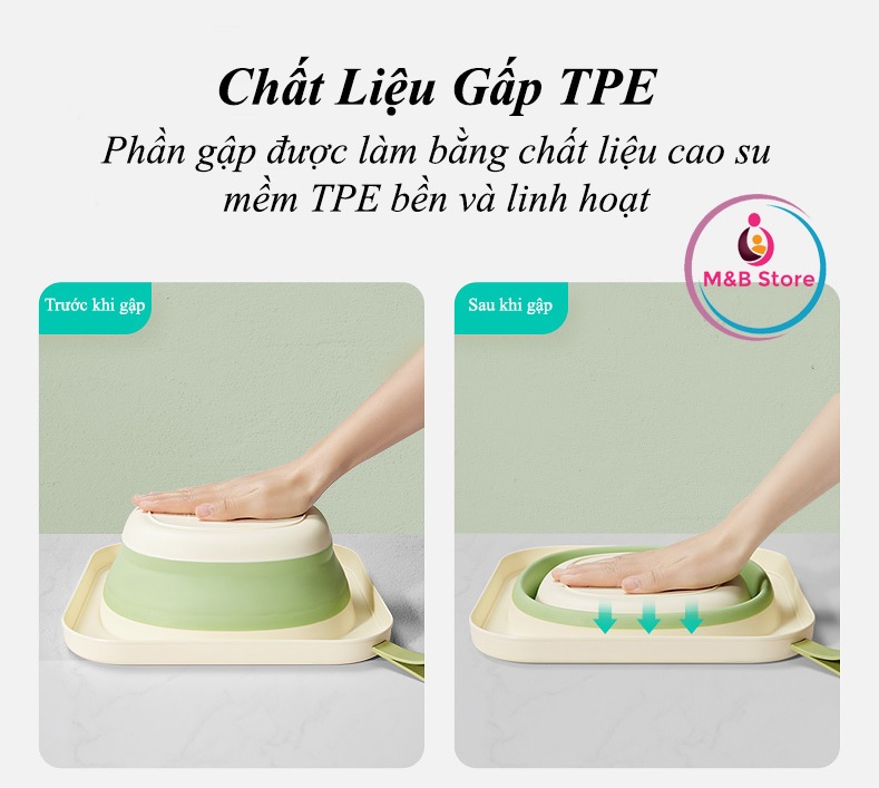 Chậu Rửa Mặt Gấp Gọn Kháng Khuẩn, Nhựa PP - KUB