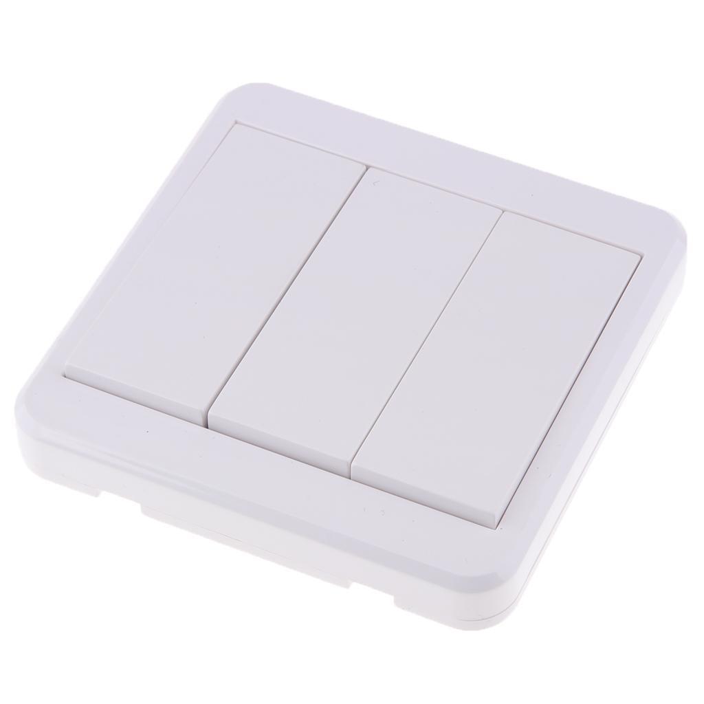 Lovoski Wireless Fireproofing Remote Control Light Switch Wall Panel 3 Way