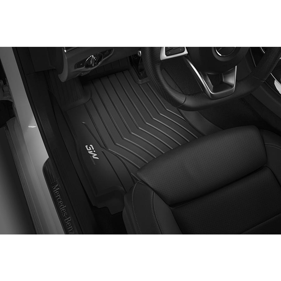 Thảm lót sàn xe ô tô Mercedes ML 2012-2015 Nhãn hiệu Macsim chất liệu nhựa TPE 3W đúc khuôn cao cấp - màu đen