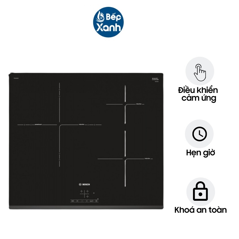 Bếp Từ 3 Vùng Nấu Bosch HMH.PID631BB1E (Series 4) - 60cm - Hàng Chính Hãng