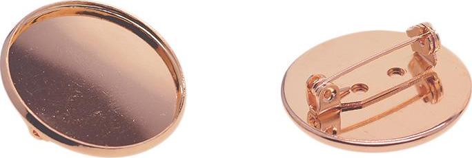 10 Miếng RoseGold Trống Cabochon Thổ Cẩm Đế Cài Đặt 25 Mm/1 Inch Tròn Viền Khay Tự Làm Thổ Cẩm Pin ốp Lưng Cho