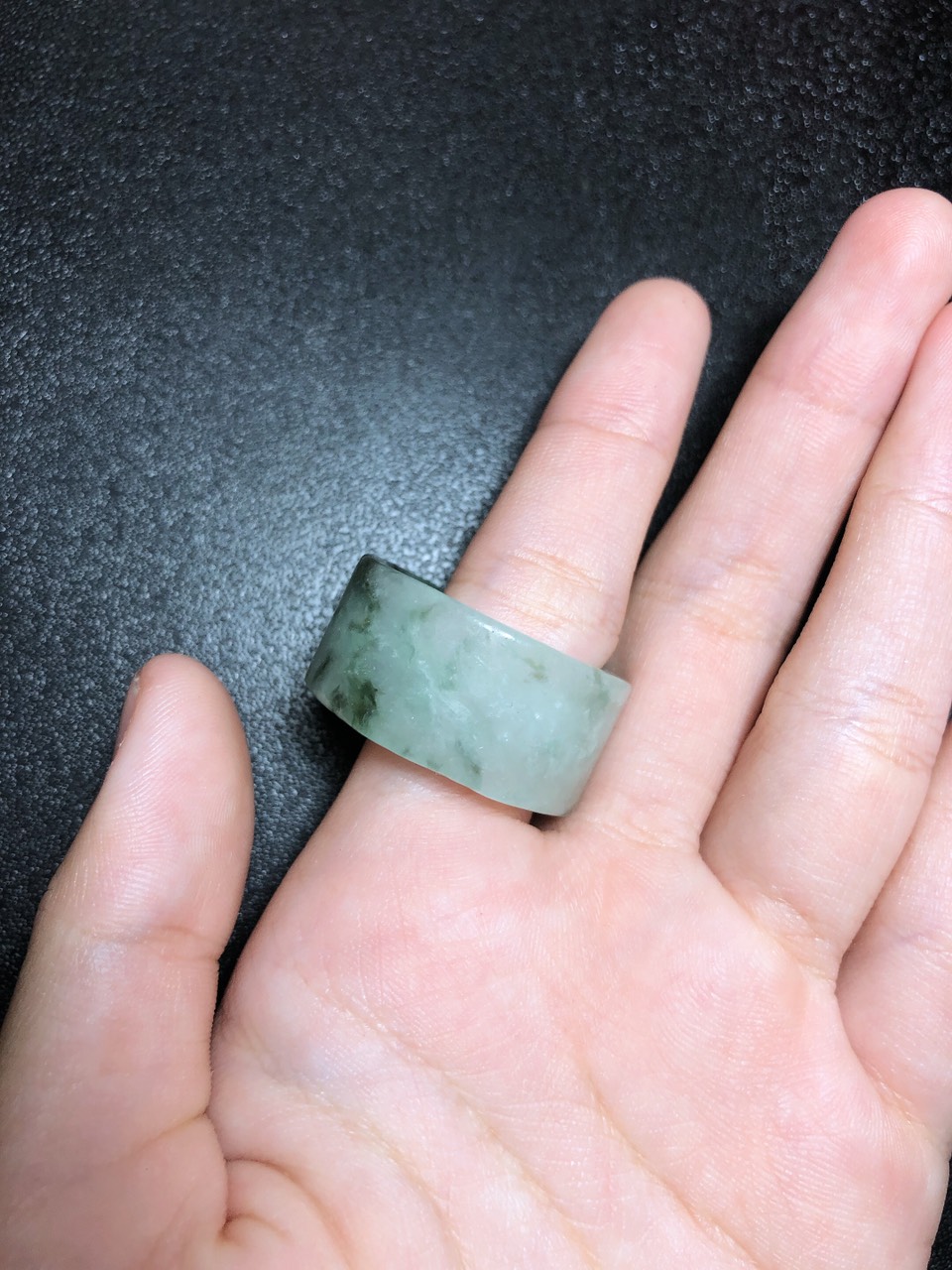 NHẪN CÀN LONG CẨM THẠCH THIÊN NHIÊN - size 18mm