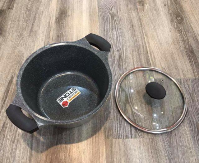 Nồi Đá Stone 7 Lớp Cao Cấp 24cm Thành Cao LCA6244D