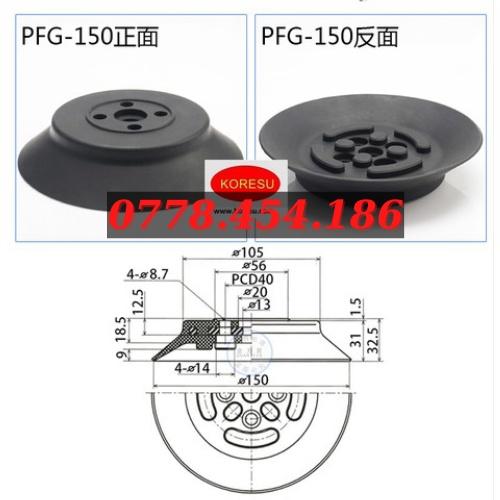 Núm Hút Cao Su Xuất Khẩu 1 Ngăn Dùng Hút Các Sản Phẩm Nặng, Mô Hình PFG