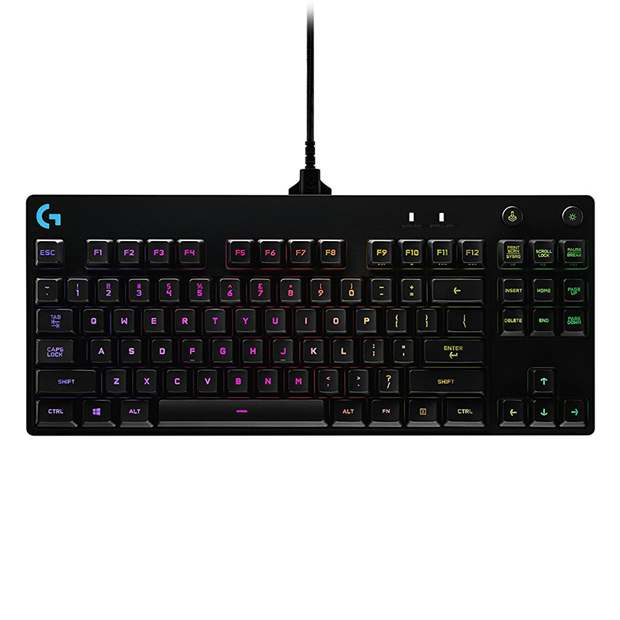 Bàn Phím Cơ Có Dây Logitech G Pro Gaming RGB Romer-G Switch Tenkeyless - Hàng Chính Hãng