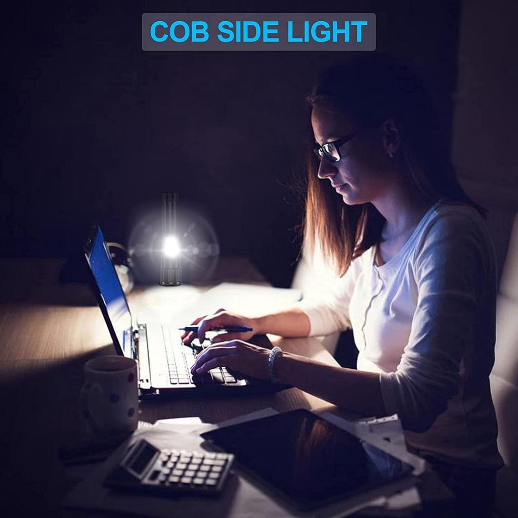 Đèn Pin LED Mini 3 Chế Độ Chống Thấm Nước Có Thể Sạc Lại Bằng Cổng USB Tiện Lợi