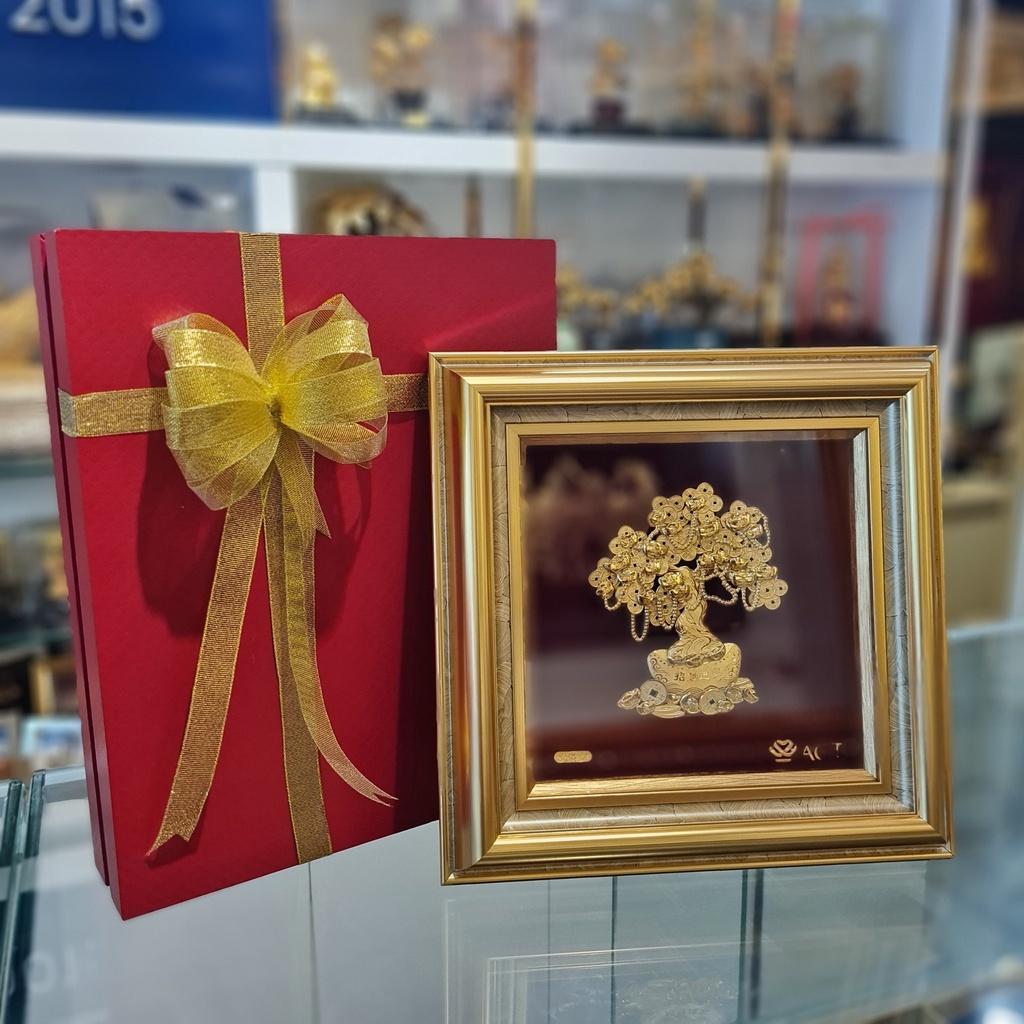 Tranh cây tiền tài lộc 30x30 cm