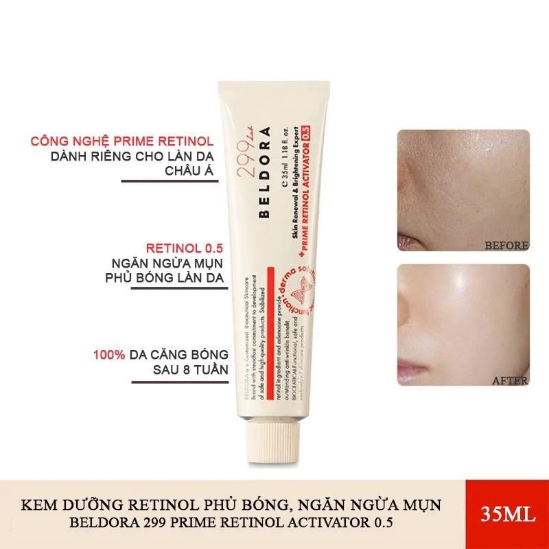 Kem Dưỡng Retinol Phủ Bóng, Ngăn Ngừa Mụn Beldora 299 Skin Renewal &amp;amp; Brightening Expert 0.5 35ml