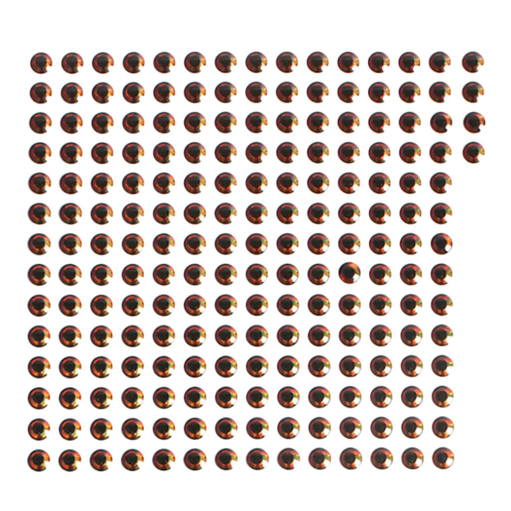 200pcs Fishing Lure Eyes 3D Holographic Eyes Fly Tying Jigs Craft DIY