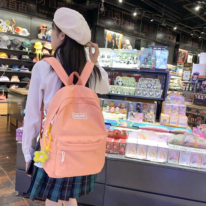 Balo nữ ulzzang Hàn Quốc, Balo nữ đi học phối màu cá tính năng động vải mềm mại