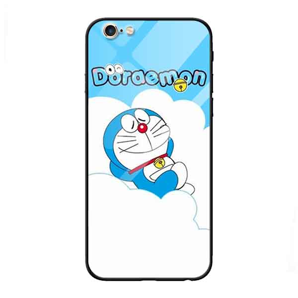 Ốp lưng kính cường lực cho iPhone 6 Plus /6s Plus Nền Doremon Trên Tuyết - Hàng Chính Hãng