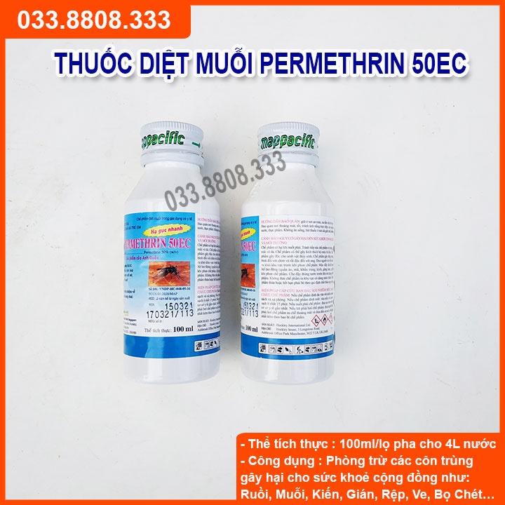 Chế Phẩm Diệt muỗi Permethrin 50EC -100ml - Sử dụng nhúng màn và phun trực tiếp