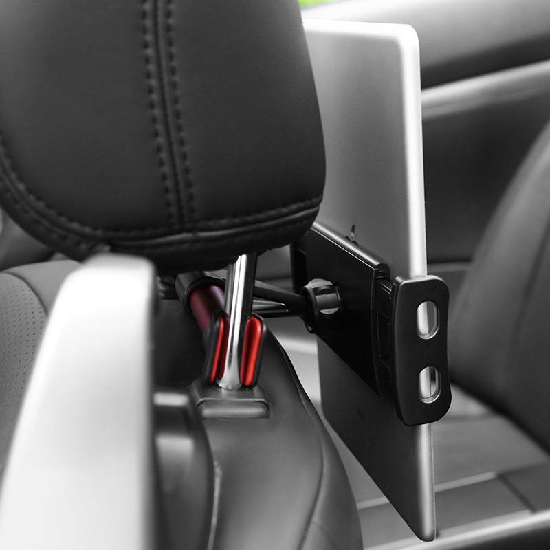 Khung kẹp xoay dọc ngang kẹp điện thoại, ipad treo thanh tựa đầu sau ghế xe hơi, ô tô và điều chỉnh máy theo góc nhìn