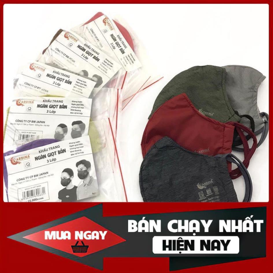Khẩu Trang Vải Gió 3 Lớp Chống Thấm Nước - Có Thể Tái Sử Dụng