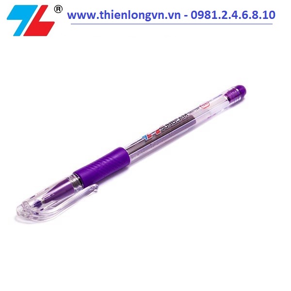Combo 5 cây bút gel Thiên Long; GEL-08 màu tím