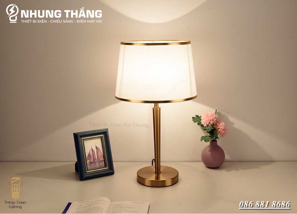 Đèn Ngủ Để Bàn S3074 Decor Vintage - Khung Kim Loại - Kiểu Dáng Sang Trọng - Kèm Bóng Led - Có Video