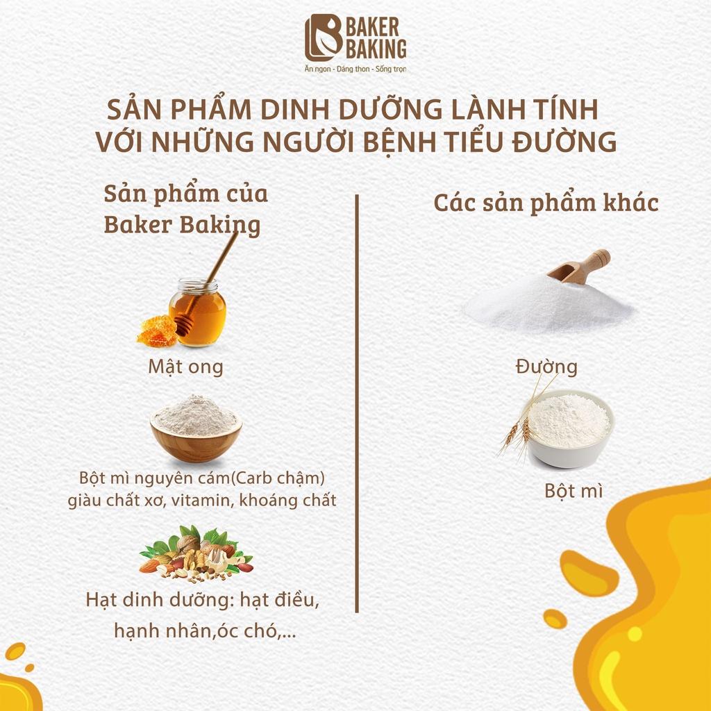 Bánh thanh hạt chà bông ức gà Baker Baking hỗ trợ người tập luyện, tăng cơ 6 thanh