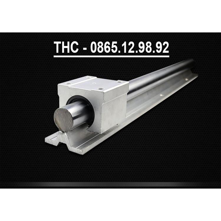 Thanh ray trượt tròn có đế SBR dài 1 mét phi 20mm