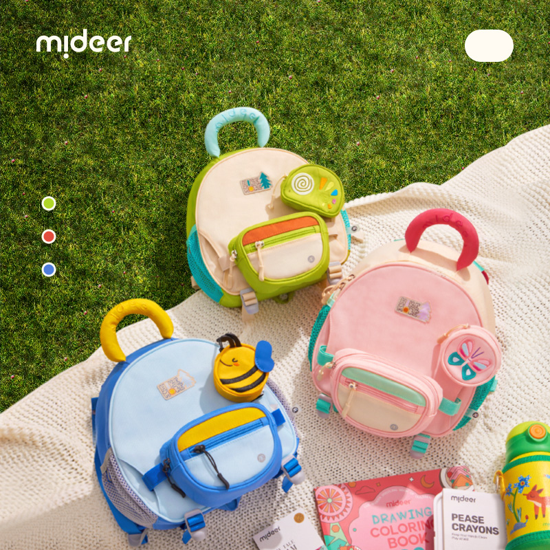 Balo mầm non siểu nhẹ cho bé mideer Outing Kids Backpack, Đồ chơi giáo dục cho bé 2,3,4,5,6 tuổi