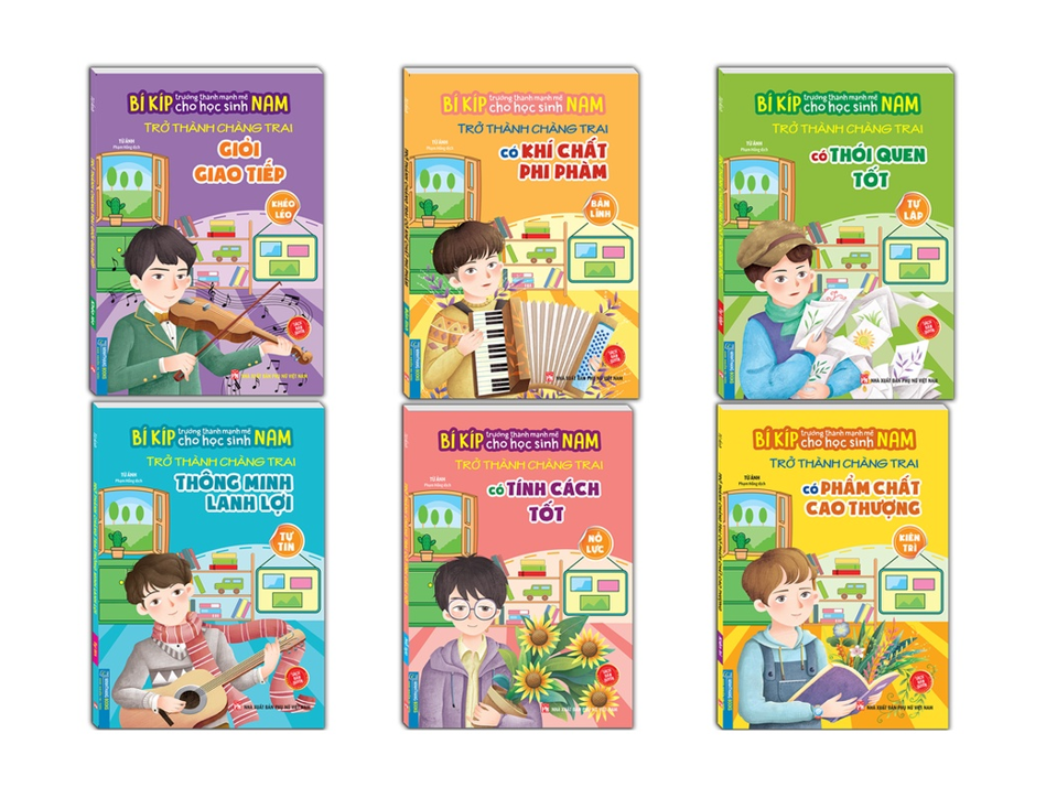 Sách - Combo 6c - Bí kíp trường thành mạnh mẽ cho học sinh Nam trọn bộ