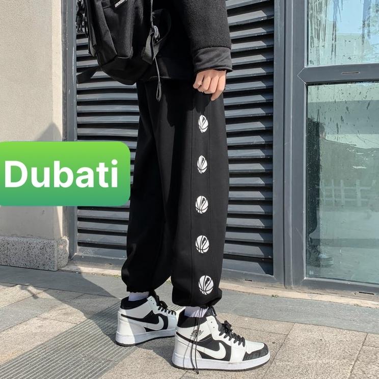 QUẦN JOGGER THỂ THAO NAM NỮ ỐNG BO HỌA TIẾT QUẢ CẦU PHONG CÁCH CAO CẤP 2022- DUBATI FASHION