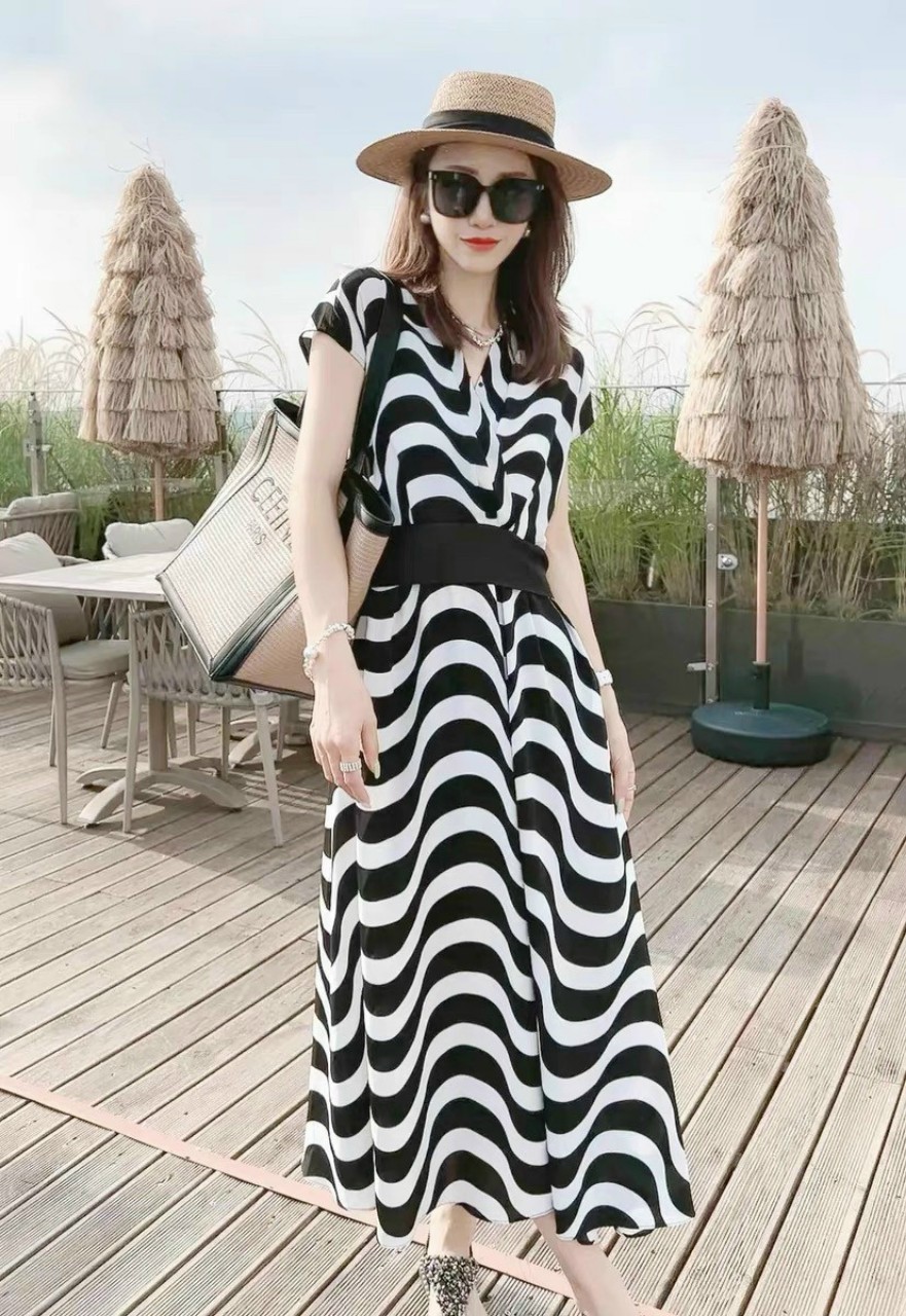 ĐẦM XÒE LỤA HỌA TIẾT SIÊU ĐẸP