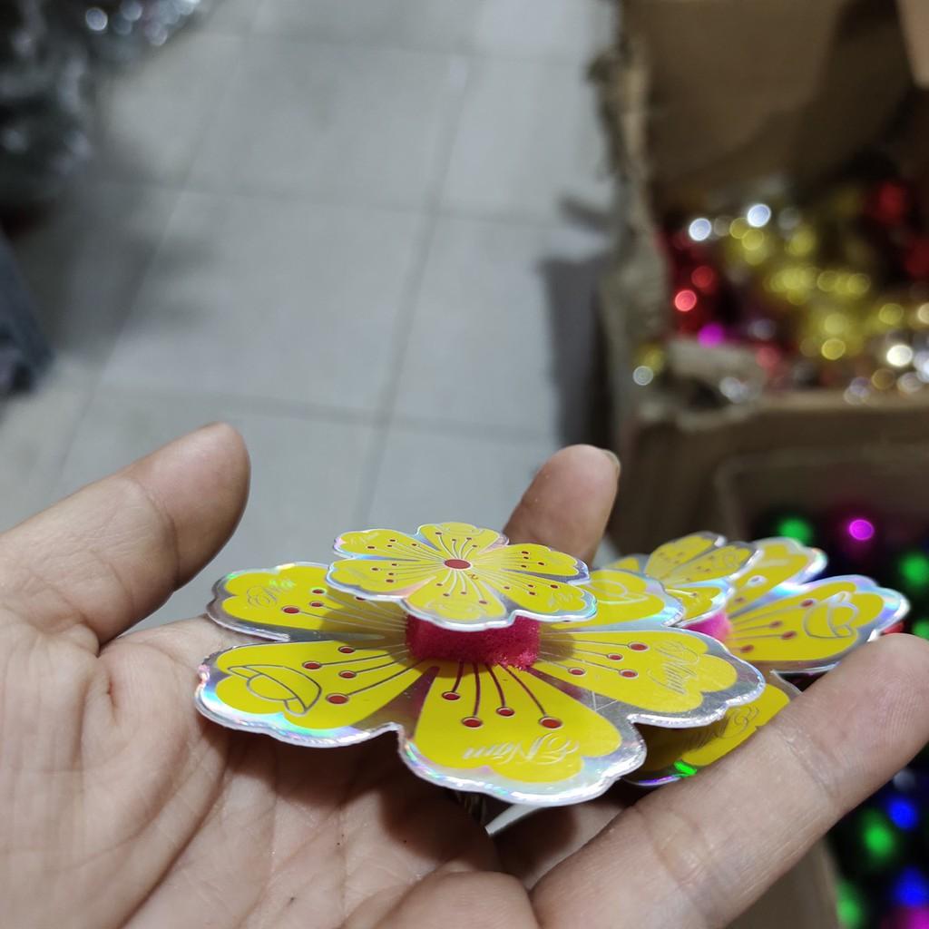 Set Hoa đào mai 3D lập thể trang trí tết dán bằng keo hai mặt