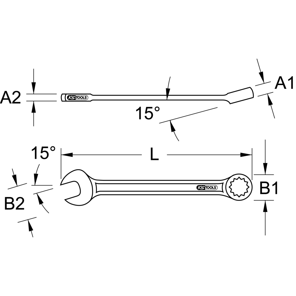 Bộ cờ lê tròng miệng KS Tools 518.0641 11 chiếc 8 - 22 mm