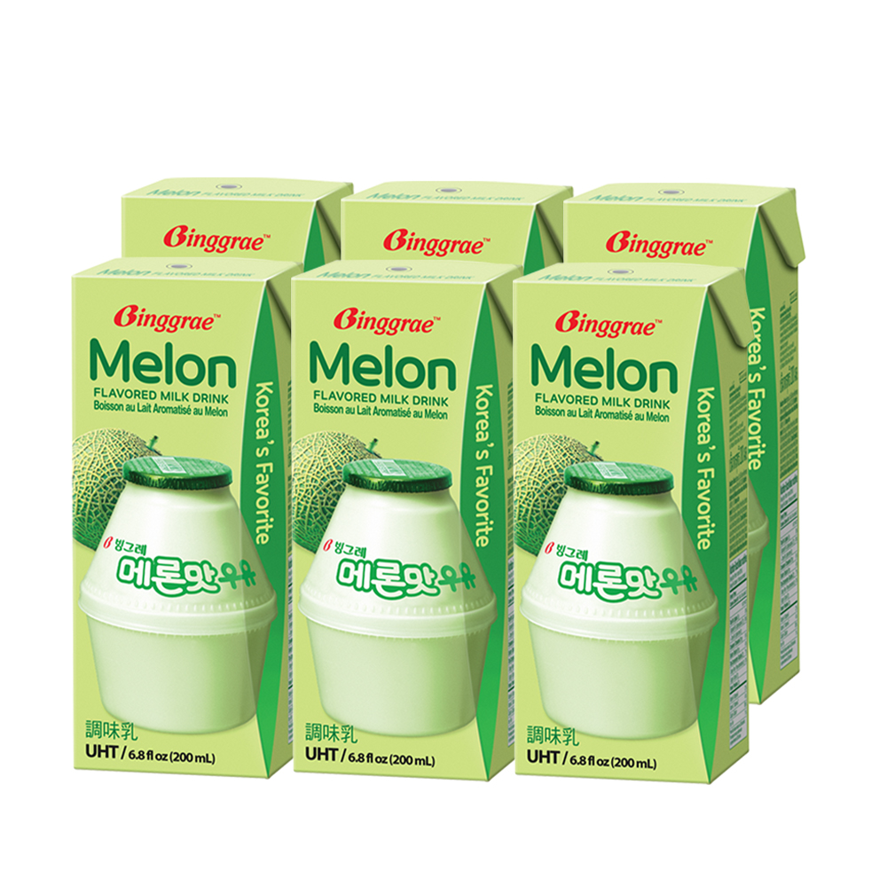 Thùng Sữa Dưa lưới Hàn Quốc Binggrae Melon Milk (200ml x 24 hộp)