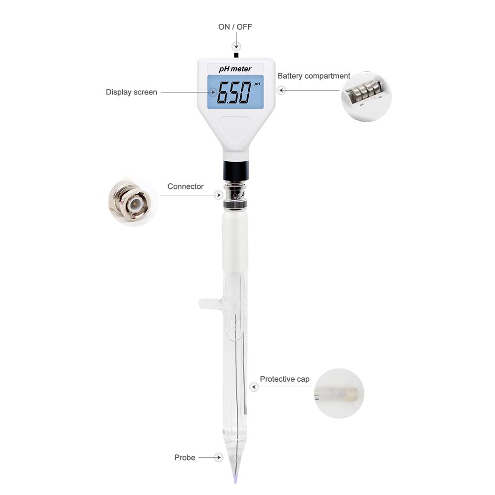 PH-98211 PH Meter Digital Acidity Tester Soil PH Meter Soil Detector PH Tester Garden Flowers Soil PH Sensors