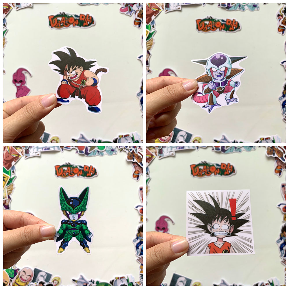 Sticker Dragon Ball Hình Dán Chủ Đề Bảy Viên Ngọc Rồng Goku Trang Trí Decal Chống Nước Chất Lượng Cao