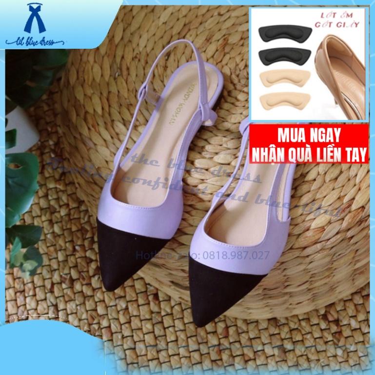 QUẢNG CHÂU Giày búp bê giày bệt Slingback phối mũi captoe có thêm bigsize