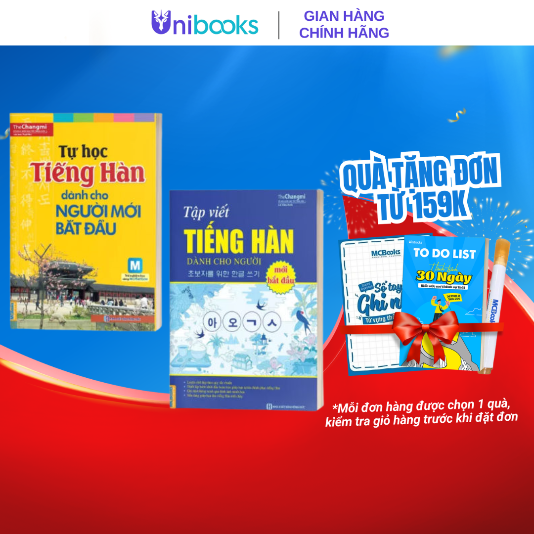 Sách - Combo Tự Học Tiếng Hàn Dành Cho Người Mới Bắt Đầu Và Tập Viết Tiếng Hàn - Kèm App Học Online