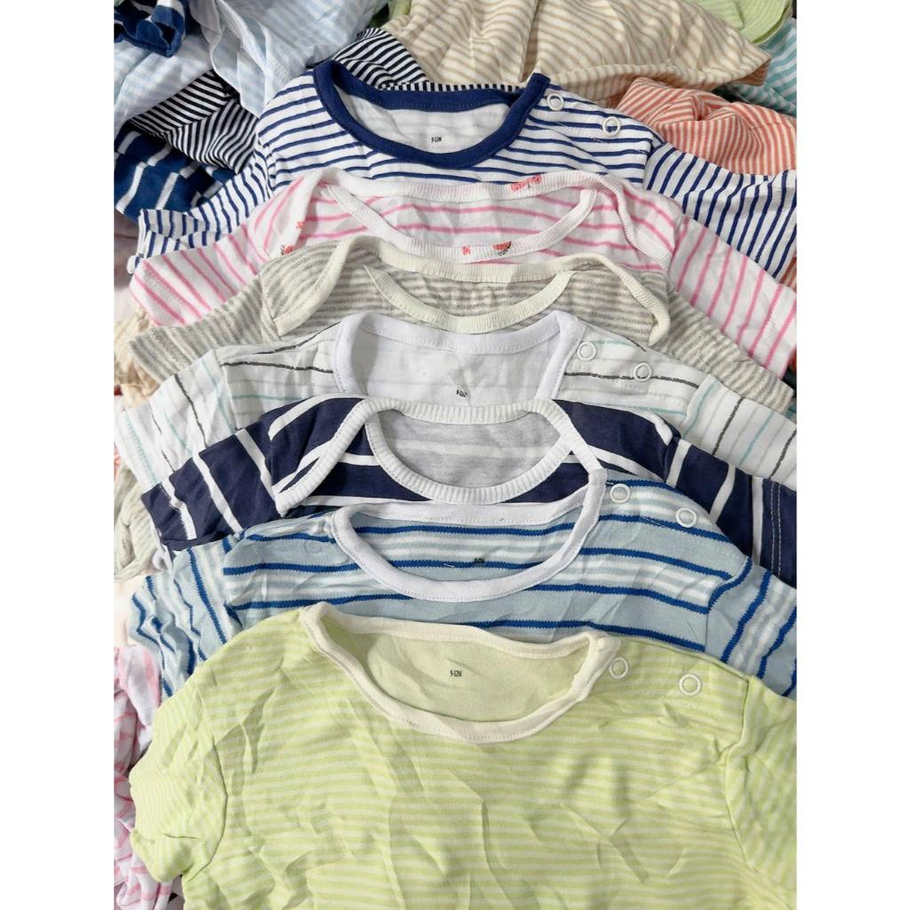 [Size 6-9m] Body Đùi Kẻ Sọc FORM TO Cotton Mềm, Co Giãn, Thấm Hút Mồ Cho Bé Trai/ Bé Gái - Hàng Xuất Dư