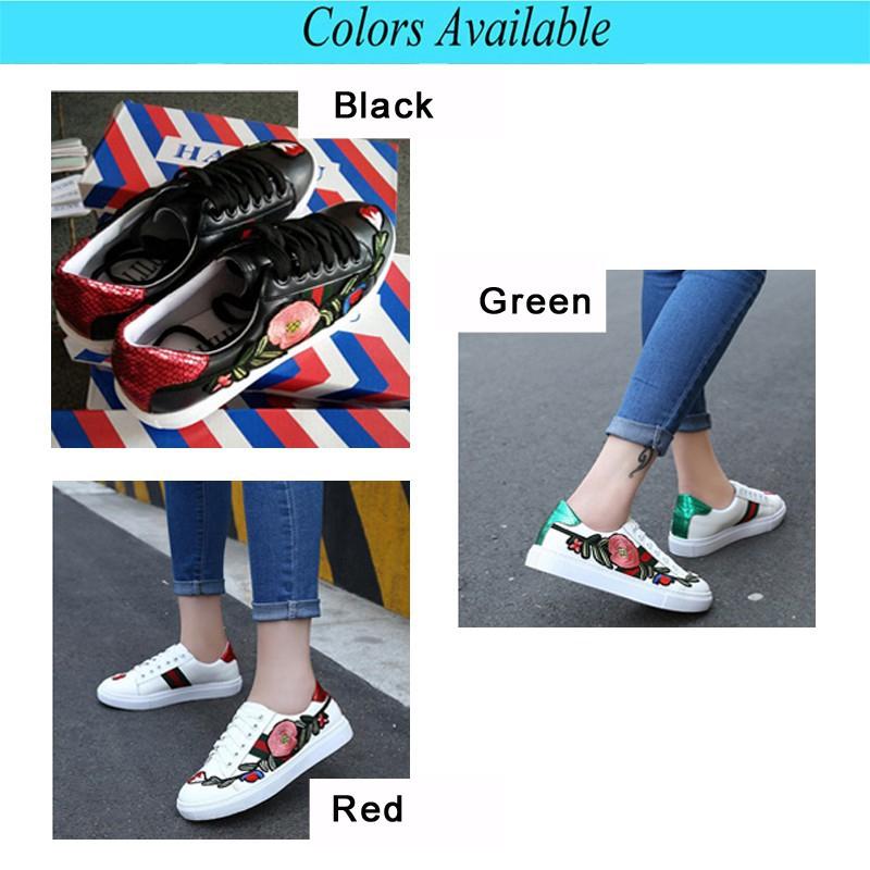 Giày Sneaker hoạ tiết thêu cho nữ