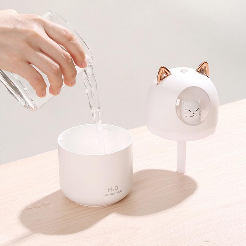 Thú Dễ Thương Máy Phun Sương Tạo Độ Ẩm Nhiều Phong Cách USB Sạc Không Dây Di Động Phun Sương Đêm Đèn Phòng Ngủ Im Lặng Mini Máy Lọc Không Khí