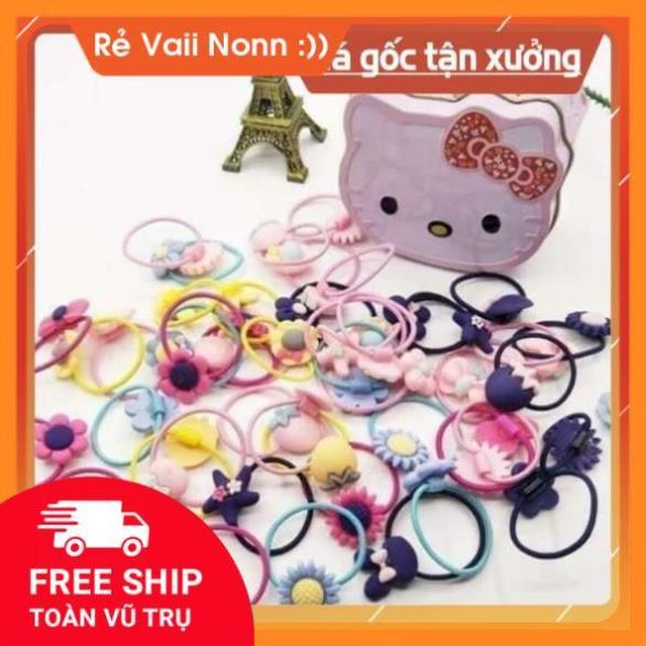 Hộp 40 dây buộc tóc kitty cho bé  [FREE SHIP