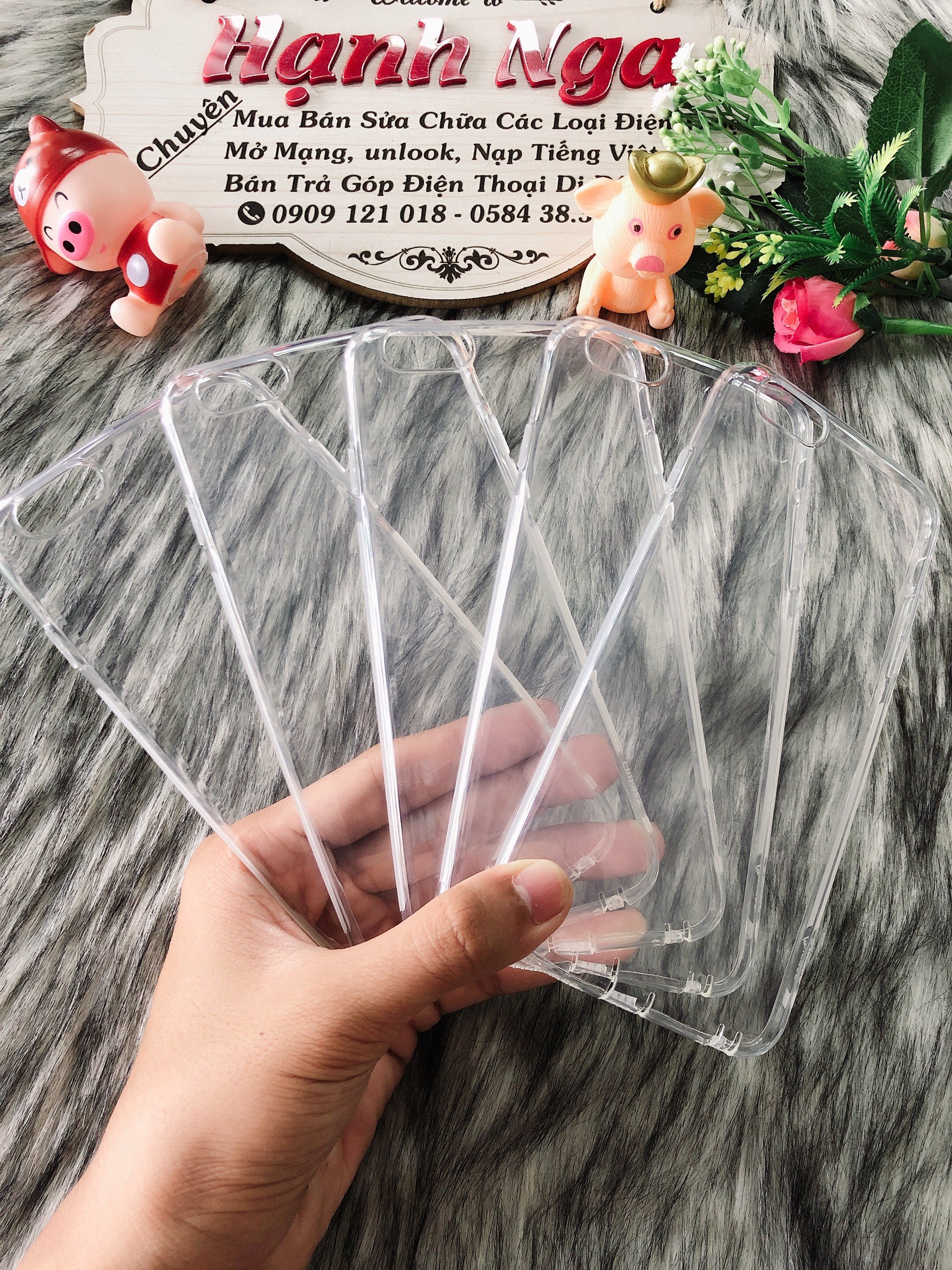 Ốp lưng trongg suốt, chất liệu nhựa dẻo dành cho iphone 6s plus