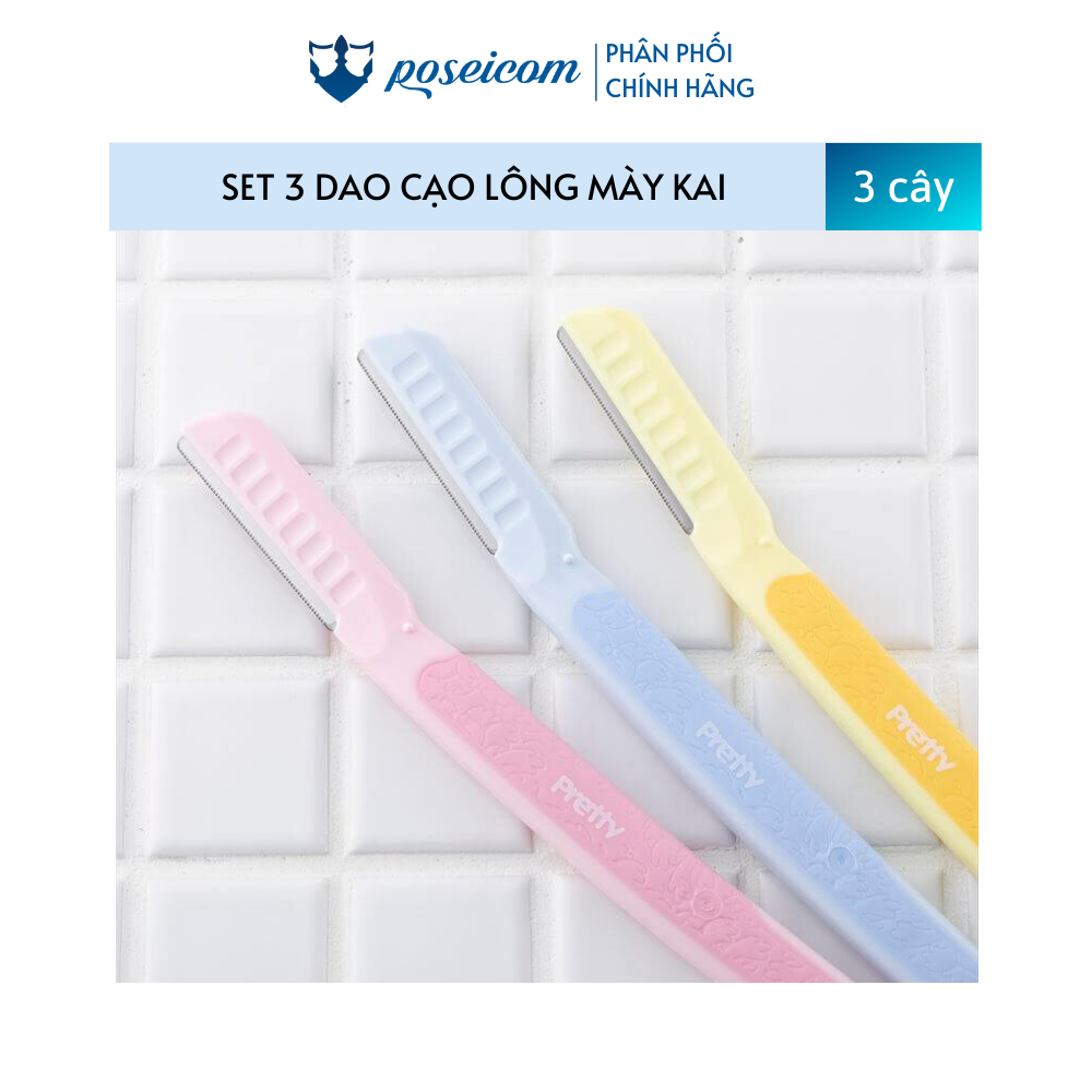 Set 3 dao cạo lông mặt Kai PVL-3P GA0053 - 4901331001628