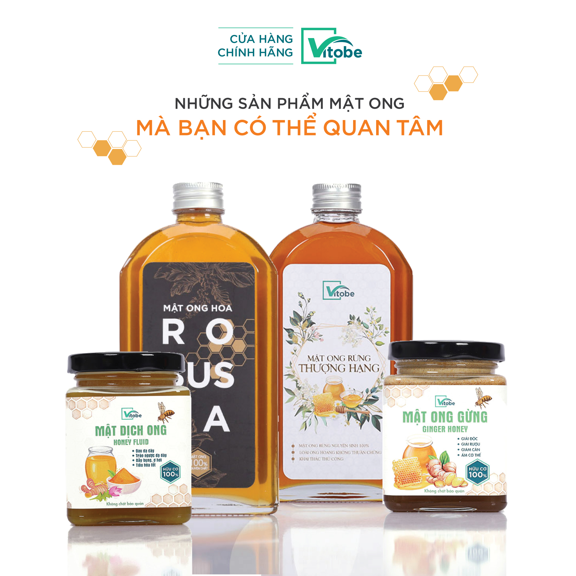 Mật Ong Thiên Nhiên Vitobe - 100% Nguyên Chất Và Hữu Cơ