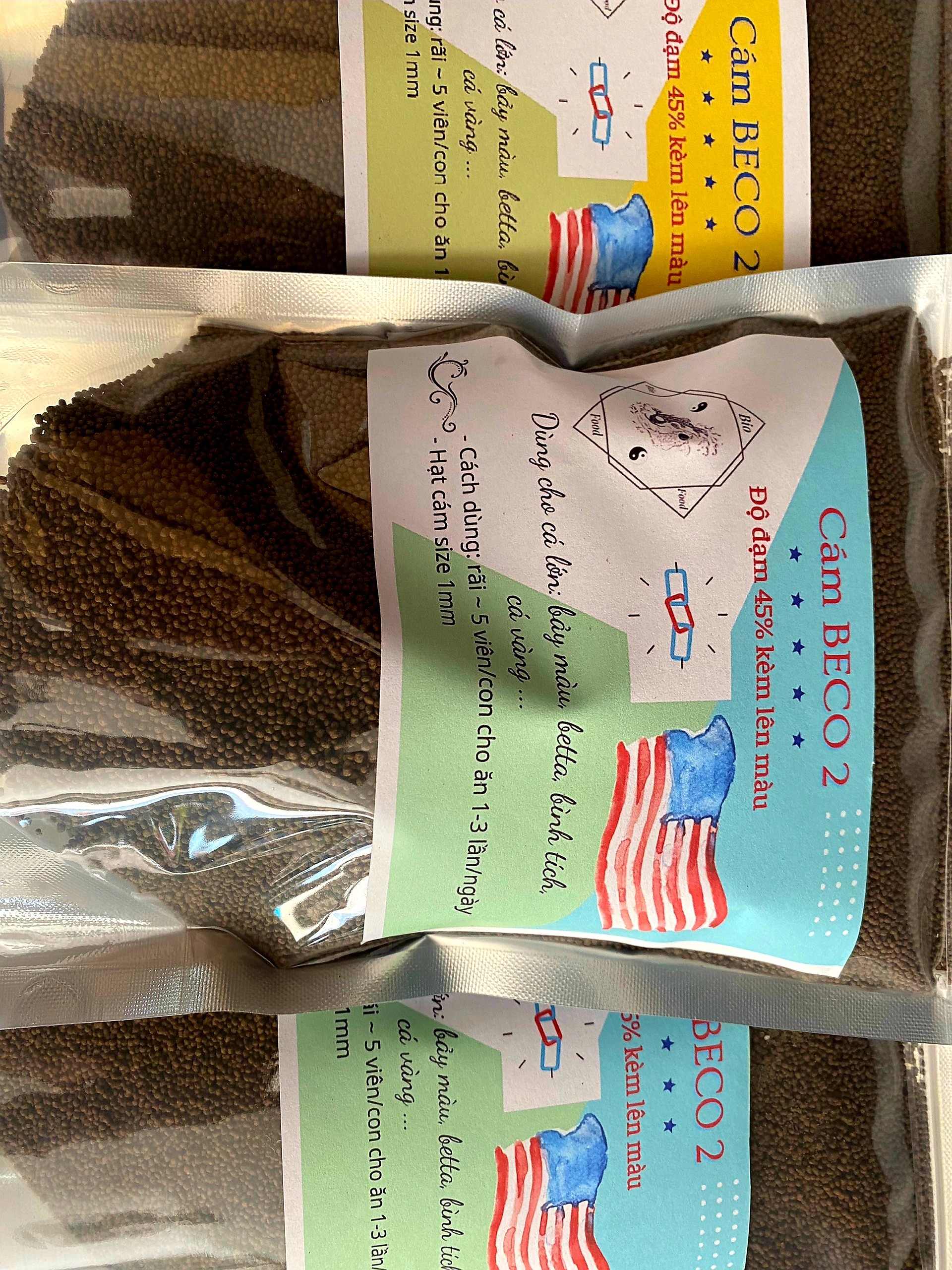 500g Cám BECO 2 NEW - Thức ăn cho cá lớn Bio Food túi zip 500 g