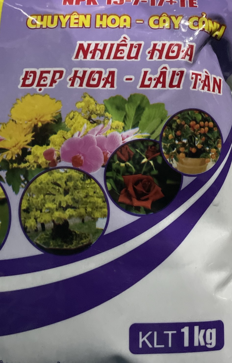 Phân bón đầu trâu 15-7-17 TE gói 1kg chuyên cho cây cảnh rau màu giai đoạn sắp trổ hoa